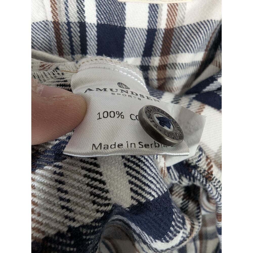 Amundsen Skauen Flannel Zip Button Field Shirt Womens Medium Plaid - Picture 10 of 14